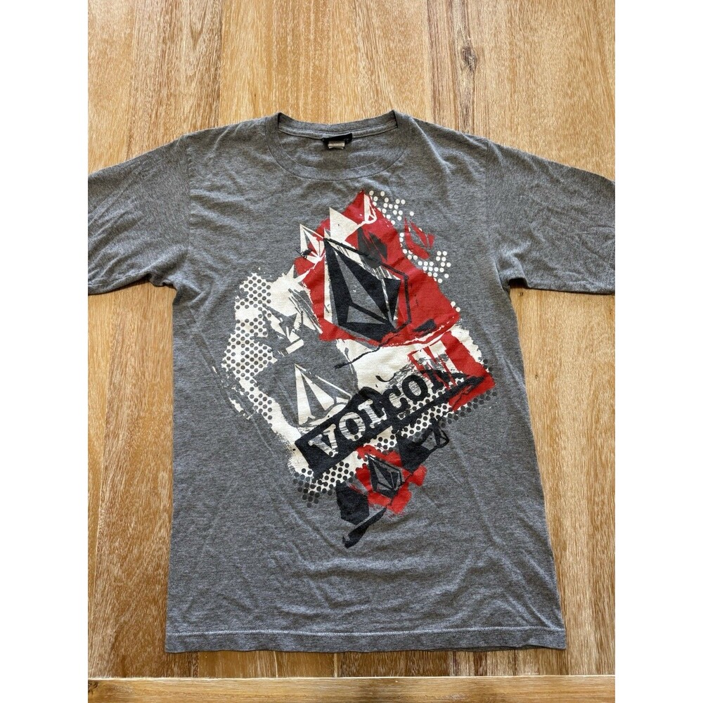 Volcom Stone Shirt Mens Medium M Gray Graphic Tee Skate Things of Cloth Cotton